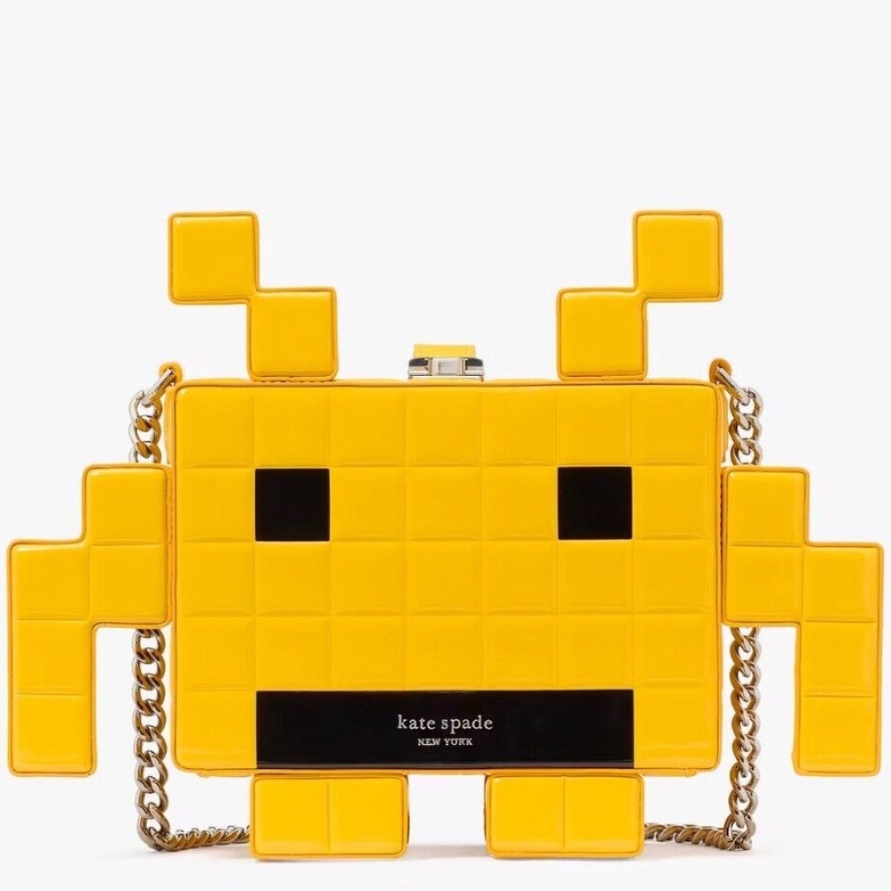 NWT! Kate Spade x Space Invaders Patent 3D Alien Crossbody Novelty Bag Purse